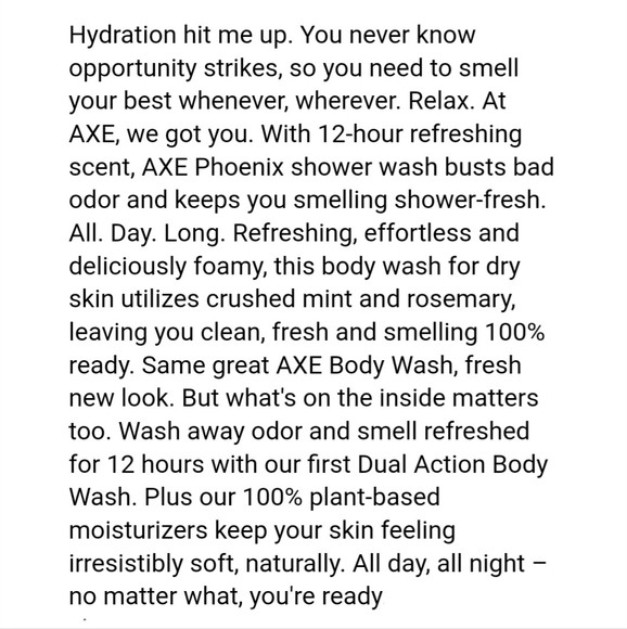 Axe Grooming 45 Axe Body Wash For Men Phoenix Poshmark